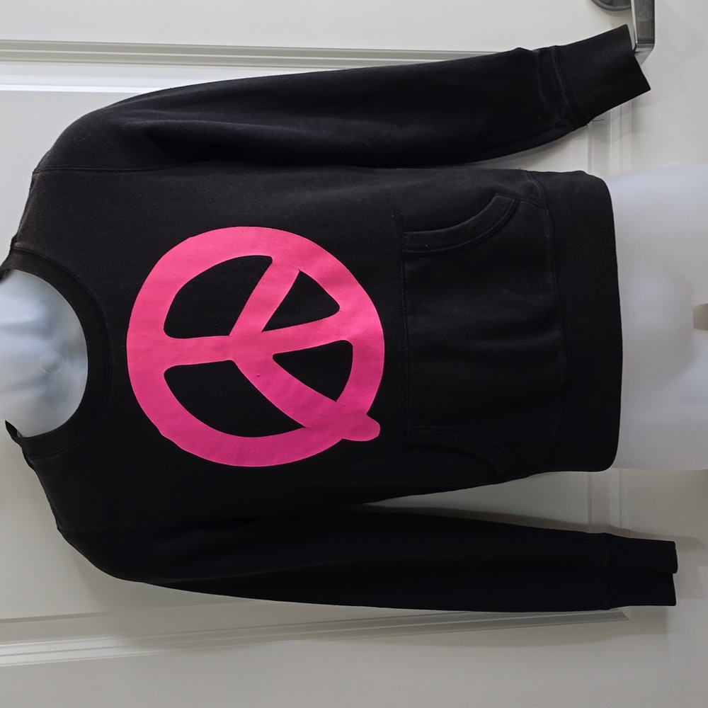 Pink by Victoria Secrets‎ Peace Sign Pullover Sweatshirt Size XS